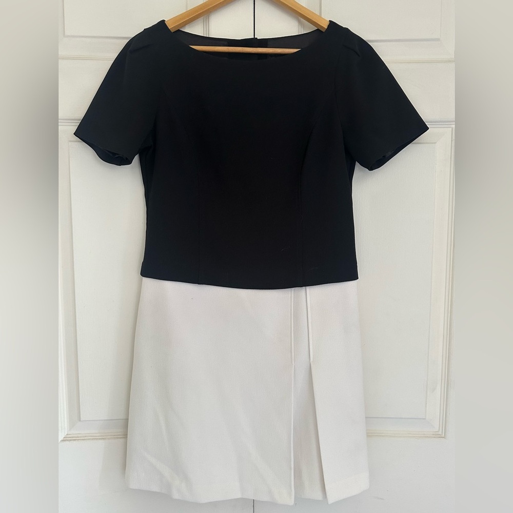 White House Black Market Black and White Mini Dress